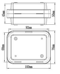 MB-100x75T-50 Technical Drawing | Gel-Pak Membrane Boxes (MB) | Gel-Pak®