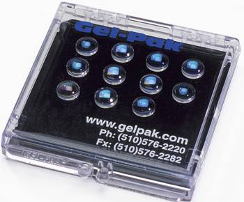 Gel-Pak's gel-coated box | Gel-Pak® | Gel-Pak Carriers Protect Optical Lenses During Shipping