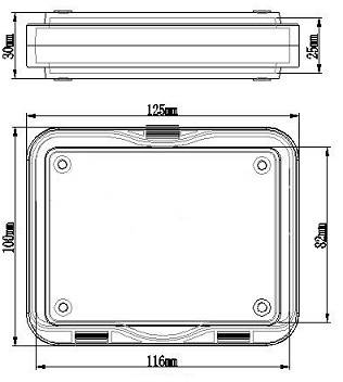 MB-125x100T-30 Technical Drawing | Gel-Pak Membrane Boxes (MB) | Gel-Pak®