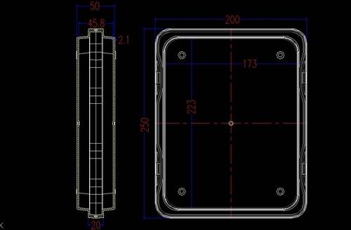 Pack of 4 MSE PRO Plastic Membrane Boxes (51x51x25.5 mm) for