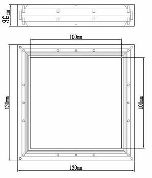 MB-J-130B-33 Technical Drawing | Gel-Pak Membrane Boxes (MB) | Gel-Pak®