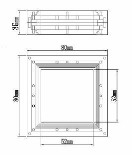 MB-J-80B-33 Technical Drawing MB-J-80B-33 Technical Drawing | Gel-Pak Membrane Boxes (MB) | Gel-Pak®