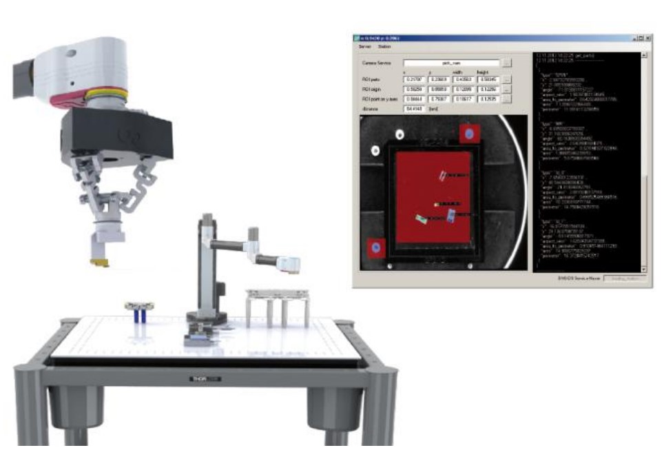 Fig. 1 | Gel-Pak® | Camera-guided Feeding of Optics in Robotbased Laser Assembly