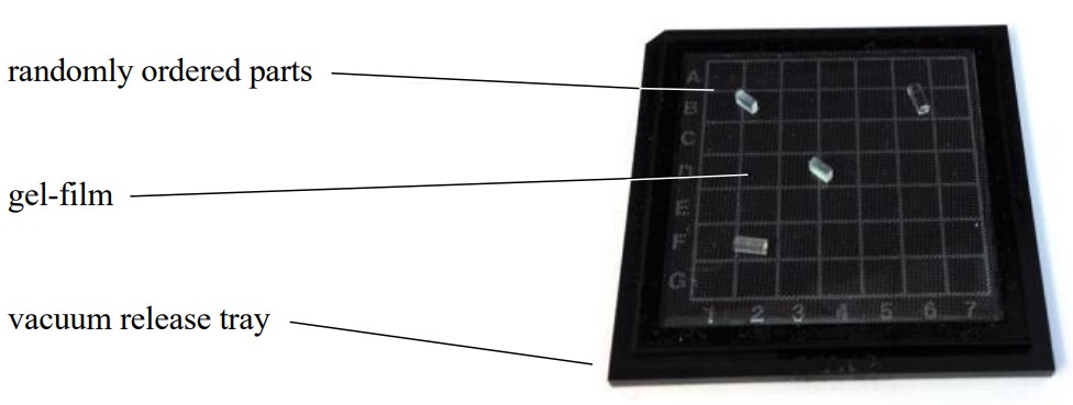 Fig. 2 | Gel-Pak® | Camera-guided Feeding of Optics in Robotbased Laser Assembly